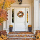 24" Fall Wreath for Front Door Handmade with Artificial Autumn Leaves, Natural Pinecones, Faux Berries and Wheat, Autumn Harvest Wreath Decoration for Home Farmhouse Door Wall Window Porch by CozyNest Decor