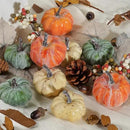 Artmag 25 PCS Pumpkin Decor Set, Artificial Pumpkins Fall Decor for Halloween Thanksgiving Decorations with Acorns, Pinecones, Berries, Maple Leaves for Home Table by CozyNest Decor