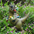 Garden Gnome Statues Garden Decor - Large Dinosaur Eating Gnomes Outdoor Decor for Patio,Lawn,Yard Decor - Uique Housewarming Gift by GreenHaven Gardens