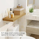 Fun Memories Floating Shelves for Wall, 30 Inch Rustic Wood Wall Mounted Shelves for Bathroom, Bedroom, Kitchen, Living Room, Deep Floating Shelves for Storage & Home Decor (Oak, Set of 2) by CozyNest Decor