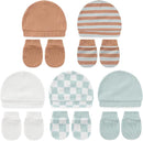 Cute Baby Girl Hats Mittens Set 10-Pack New Born Boy Caps Gloves Suit 0-6 Months Infant Accessories by TinyTreasures Baby Boutique