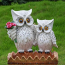 Garden Owl Statue Planter Outdoor - Large Owl Welcome Statue Tall Decor Fake Owls to Scare Birds Outdoor Sculptures for Patio Porch 25.2inch, White by GreenHaven Gardens