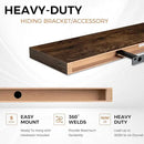 Floating Shelves for Wall, 48 Inch Floating Shelves for Home Decor, Wall Mounted Rustic Wood Shelves, Bathroom, Hanging Deep Shelf for Bedroom, Living Room, Kitchen (Rustic Brown, Set of 2) by CozyNest Decor