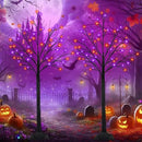 2Pack 5FT 200LED Black Halloween Tree Lights, Timer Function Lighted Black Trees with Purple and Orange Lights, Spooky Trees Light for Indoor Outdoor Halloween Decorations by CozyNest Decor