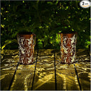 2 Pack Solar Lanterns Outdoor Hanging Hummingbird Decor Lantern,Waterproof Hollow Out Metal Decorative Garden Light,Graceful Decoration for Patio,Yard,Landscape,Festival by GreenHaven Gardens