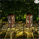 2 Pack Solar Lanterns Outdoor Hanging Hummingbird Decor Lantern,Waterproof Hollow Out Metal Decorative Garden Light,Graceful Decoration for Patio,Yard,Landscape,Festival by GreenHaven Gardens
