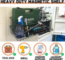 ULIBERMAGNET Magnetic Baskets, Large Capacity Metal Wire Mesh Basket Holder Organizer for Sundry Tool Storage, Magnetic Shelf for Garage, Laundry, Kitchen, Workshop, Cabinet(2 Pack) by CozyNest Decor