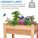 Jumbl, Cedar Raised Garden Bed, Elevated Wood Planter for Growing Fresh Herbs, Vegetables, Flowers, Succulents - 34x18x30” by GreenHaven Gardens