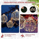 Tangkula Christmas LED Light Balls for Tree (3 Pack), Outside Lighted Sphere with 180 Warm White & 180 Cold White Lights, Holiday Lighted Decorations, Christmas Sphere Balls for Indoor Outdoor Decor by CozyNest Decor