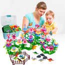 Toys Gifts for Toddlers Boys Girls Age 2 3 4 5 6,167 PCS Dinosaur Flower Garden Building Blocks,STEM Fine Motor Skill Stacking Games,Christmas First 1st Birthday Gifts for Preschool Kids 2+ Years Old by TinyTreasures Baby Boutique