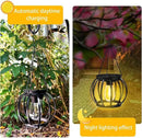 2 Pack Solar Lanterns Outdoor Lights, Upgraded Metal Solar Lantern Lights, Brighter Hanging Solar Lights Outdoor Waterproof, Auto On/Off Outdoor Solar Lights for Yard Garden Patio Pathway Decor by GreenHaven Gardens