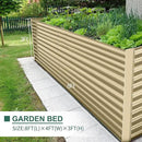 Land Guard 8x4x3ft Rectangular Galvanized Raised Garden Beds, Large-Capacity Metal Planter Box Outdoor, Durable Deep Raised Garden Bed 3ft Tall, Raised Beds for Gardening Vegetables, Cream Yellow by CozyNest Decor