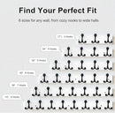 SKOLOO 43-Inch White Wood Coat Rack Wall Mount with 8 Triple Hooks - Ideal for Family Entrances, Classrooms, and Pet Supplies Storage - Perfect Coat Hooks for Wall, Pack of 2 by CozyNest Decor