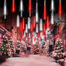 2-Pack Meteor Shower Lights Outdoor Waterproof, Rain Drop Christmas Lights Total 384 LED 30cm 16 Tubes Snow Cascading String Lights Plug in for Xmas Tree Wedding Party Garden Décor (Red and White) by GreenHaven Gardens
