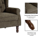 Accent Chair, Upholstered Armchair with Button Tufted High Back & Solid Wood Legs, Comfy Wingback Reading Single Sofa Chair for Small Spaces, Living Room, Bedroom (Taupe, Set of 1) by CozyNest Decor