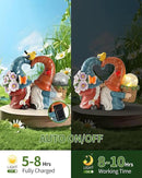 iStatue Solar-Powered 8.3'' Spring Summer Kissing Gnomes Decorations for Home & Garden - Decorative Outdoor Lawn Ornaments and Statues Clearance (Loved Gnomes) by GreenHaven Gardens