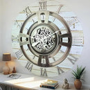 The Gears Clock Real Moving Gear Wall Clock England Line (Desert Beige, 24 inches (60 cm)) by CozyNest Decor