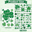 9 Sheets St Patricks Day Window Clings, 115 PCS St Patrick's Day Shamrock Window Stickers for St Patricks Day Decorations, Green Static Spring Window Clings for Glass Windows St Patricks Day Decor by CozyNest Decor