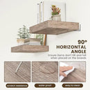 Deep Floating Shelves for Wall | 16 Inch Wide x 12 Inch Deep Floating Shelves Set of 2 | Rustic Grey Wood Wide Wall Shelves | Bookshelf Laundry Shelf TV Shelf by CozyNest Decor