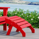 WestinTrends Dylan Outdoor Patio HDPE Adirondack Ottoman Footrest, Red by CozyNest Decor