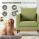 Barrel Accent Chair Set of 2 with Back Pillow, Large Upholstered Armchair with Solid Wood Legs Modern Reading Chairs for Living Room Bedroom by CozyNest Decor