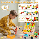 KIDWILL Kids Tool Set with Electric Drill & DIY Stickers, Toddler Tool Set for Kids Ages 3-5 Year Old Boys Girls, Pretend Play STEM Montessori Educational Construction Toys by TinyTreasures Baby Boutique