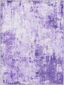 Washable Area Rugs 5'x7' Non-Slip Modern Abstract Soft for Living Room Entryway Bedroom Nursery, Print Pattern, Purple Gray Pink White by TinyTreasures Baby Boutique