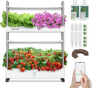 Ahopegarden Indoor Garden Hydroponics Growing System Kit: 60 Pods Vertical Garden with LED Grow Light - Plant Germination Kit Aeroponic Veggie Flower Fruit Growth with Smart Socket & Pump System by GreenHaven Gardens