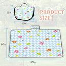 Extra Large Picnic Blanket Waterproof,80"x 80"Foldable Machine Washable Beach Blankets,Outdoor Blanket for 6-8 Adults,Picnic Mat Suitable for Indoor Crawling,Park Beach,Camping,Hiking,Travel( Flower) by TinyTreasures Baby Boutique