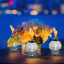 4 Pack Glass Table Torches, Citronella Table Top Torches with Wick and Cap for Outdoor, Refillable Landscape Lanterns for Yard, Patio, Christmas, Garden, Party Decor by GreenHaven Gardens