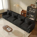 JACH Sectional Couches for Living Room, 4 Seater Cloud Sectional Couch with Deep Seat, Down Filled Modular Sofa, Covers Removeable & Washable, Sofas Furniture for Living Room, Black by CozyNest Decor
