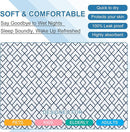 OUTCREATOR® Washable Bed Pads 34" x 56" (Pack of 2), Incontinence Mattress Protector, Anti-Slip Waterproof Underpads for Adults Kids Elderly Pets Absorbency & Reusable Bedwetting Pads (White Geometry) by TinyTreasures Baby Boutique