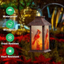 Solar Lanterns Outdoor, Waterproof Cardinal Garden Hanging Lanterns with LED Flickering Flameless Candles, Lantern Decor Birthday Gifts for Women Mom Grandma by CozyNest Decor