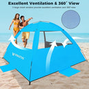 Venustas Beach Tent Sun Shelter for 3/4-5/6-7/8-10 Person, UPF 50+ UV Protection Beach Canopy, Lightweight and Easy Setup Cabana, Portable Shade Tent by TinyTreasures Baby Boutique