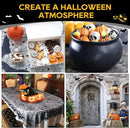 eZAKKA Halloween Table Cloth, Spider Web Table Cloth Black Tablecloth Lace Fabric Table Cloths Halloween Table Cover for Rectangle for Parties Gothic Spooky Home Decorations, 48x96 Inch by CozyNest Decor