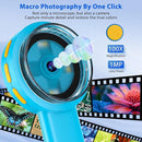 Microscope Magnifying Glass for Kids and Adults: 100X Portable Handheld Digital Microscope with Light - Pocket Jewelers Loupe with 2" Screen - USB Mini Coin Magnifier for Collector by TinyTreasures Baby Boutique
