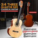 Pyle Beginner Acoustic Guitar Kit, 3/4 Junior Size All Wood Instrument for Kids, Adults, 36" Natural, Gloss by TinyTreasures Baby Boutique