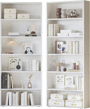 IRONCK Bookshelves and Bookcases Set of 2 Floor Standing 6 Tiers Display Storage Shelves 70 in Tall Bookcase Home Decor Furniture for Home Office, Living Room, Bed Room by CozyNest Decor