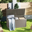 320 Gallon Lockable Resin Deck Box, Waterproof & UV-Resistant Outdoor Storage Box for Outdoor Cushion Storage, Garden Tools & Pool Accessories Storage, Gray by CozyNest Decor