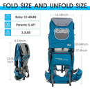 WIPHA Hiking Backpack Carrier, Lightweight Toddler Shoulder Carrier with Sun Shade, Foldable Frame, Breathable Mesh Backrest, Toddler Hiking Backpack for Kids 6 Months to 4 Years Old by TinyTreasures Baby Boutique