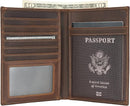 Polare Luxury RFID Blocking Leather Passport Holder Travel Wallet For Men and Women (Dark Brown) by TinyTreasures Baby Boutique