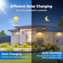 Peasur White Frame Solar Motion Sensor Lights Outdoor - 2 Packs, 180LED Warm Solar Wall Lights, Waterproof, 3 Modes Fence Security Lighting for Deck, Yard, Stairs, Garden by GreenHaven Gardens