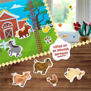 Stick4Ever Jelly Sticker Book - for Kids - Waterproof, Easy to Clean Jelly Stickers for Kids - Reusable Sticker Book for Toddlers with 50 Pcs of Reusable Stickers (Farm) by TinyTreasures Baby Boutique