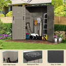 KINYING Outdoor Vertical Storage Shed,57 Cu.ft Outdoor Storage Cabinet Waterproof,Resin Sheds & Outdoor Storage Clearance for Garden,Patio,Backyard,Lockable (Brown) by GreenHaven Gardens