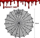 8 Pcs Spider Web Placemats - 15" Heat Insulation Table Mats - Hollow Out Spiderweb Coasters for Dining Table Halloween Decoration (Black) by CozyNest Decor