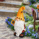 Garden Gnomes Outdoor - Sunflower Gnome Statue with Solar LED Lights for Yard, Patio, Lawn Ornaments - Best Garden Gifts for Mothers Day, Housewarming, Festival by CozyNest Decor