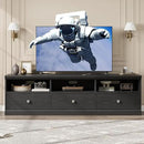 IDEALHOUSE 70in TV Stand for TVs up to 80", Mid Century Modern Entertainment Center with Storage Drawer and Open Shelves, TV Console Media Cabinet for Living Room, Bedroom, Black by CozyNest Decor