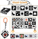 SAMMAS Black and White High Contrast Baby Toys 0-3 Months for Newborn Toys Infant Sensory Soft Book Infant Tummy Time Toys for Brain Development Montessori Learning Activities for Babies(3 Pcs) by TinyTreasures Baby Boutique