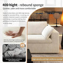 157.5" 4-Seater Cloud Sofa,Modular Sectional Couch,Modern Deep Seat Upholstered Couches with Plush Corduroy Fabric for Living Room Furniture,Bedroom and Apartment,No Assembly Required,White by CozyNest Decor