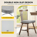 downluxe Indoor Chair Cushions for Dining Chairs, Soft and Comfortable Textured Foam Kitchen Chair Pads with Ties and Non-Slip Backing, 16" x 16" x 2", Light Grey, 4 Pack by CozyNest Decor